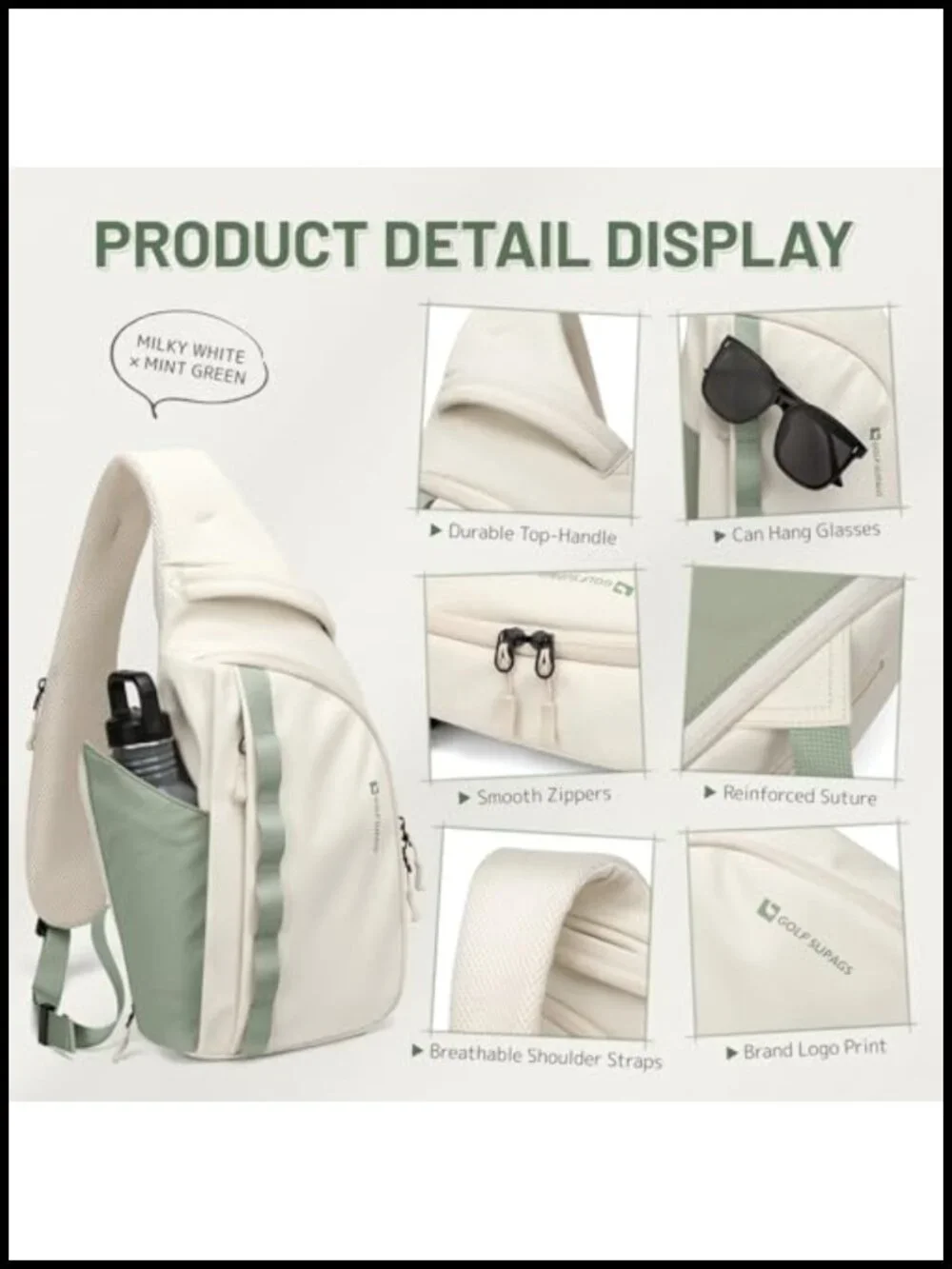 Sling Crossbody Bag Tactical Shoulder Daypack Anti-Theft Hiking Sport